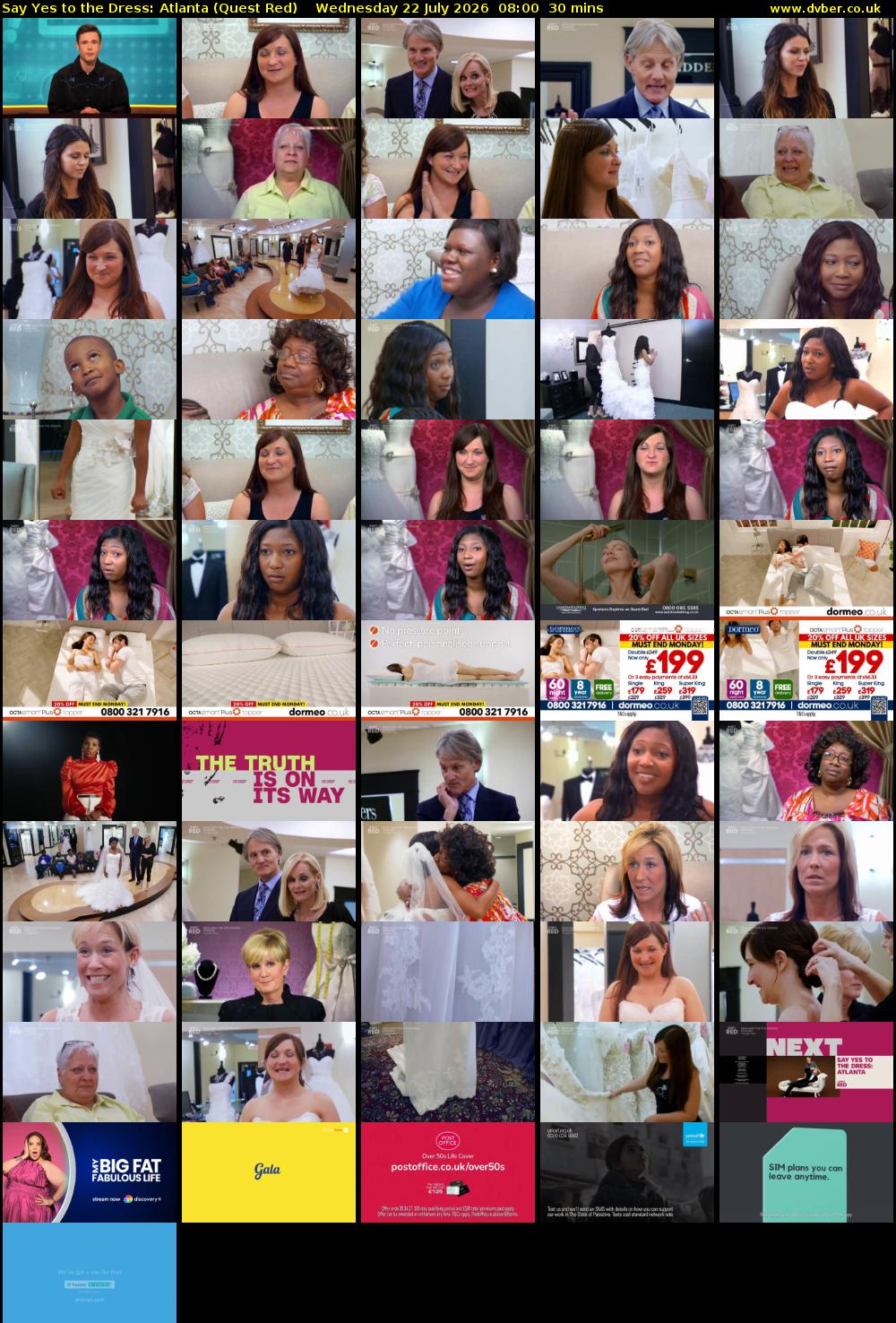 Say Yes to the Dress: Atlanta (Quest Red) Wednesday 22 July 2026 08:00 - 08:30
