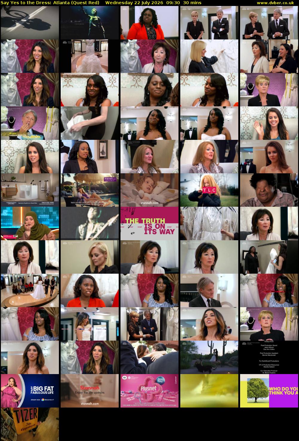 Say Yes to the Dress: Atlanta (Quest Red) Wednesday 22 July 2026 09:30 - 10:00