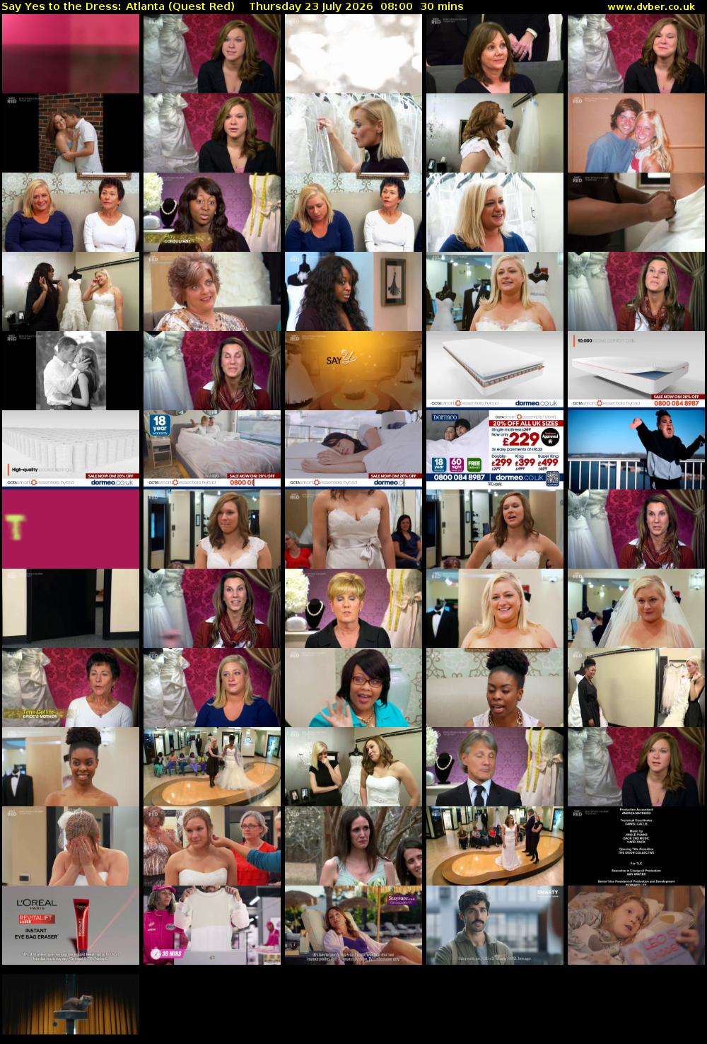 Say Yes to the Dress: Atlanta (Quest Red) Thursday 23 July 2026 08:00 - 08:30