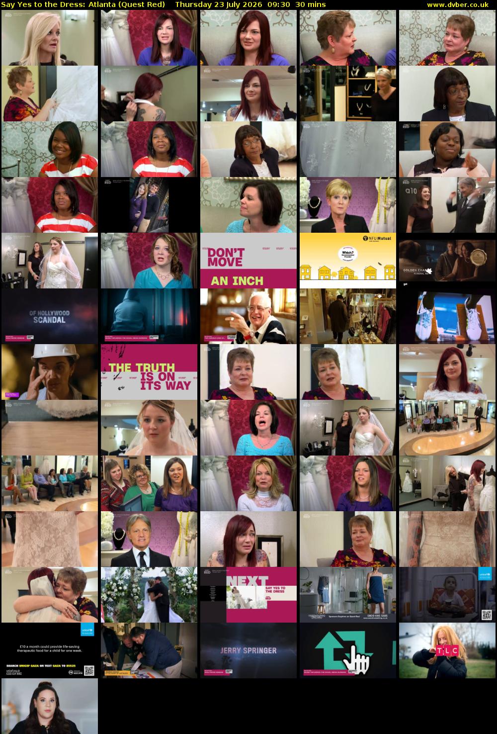 Say Yes to the Dress: Atlanta (Quest Red) Thursday 23 July 2026 09:30 - 10:00