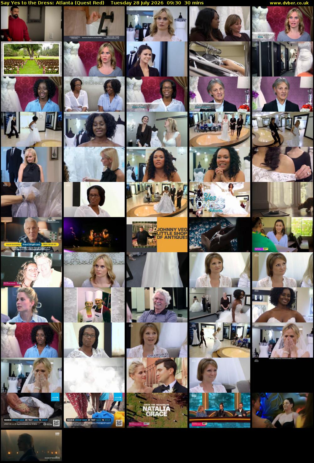 Say Yes to the Dress: Atlanta (Quest Red) Tuesday 28 July 2026 09:30 - 10:00