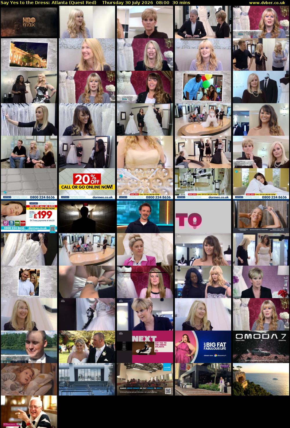 Say Yes to the Dress: Atlanta (Quest Red) Thursday 30 July 2026 08:00 - 08:30
