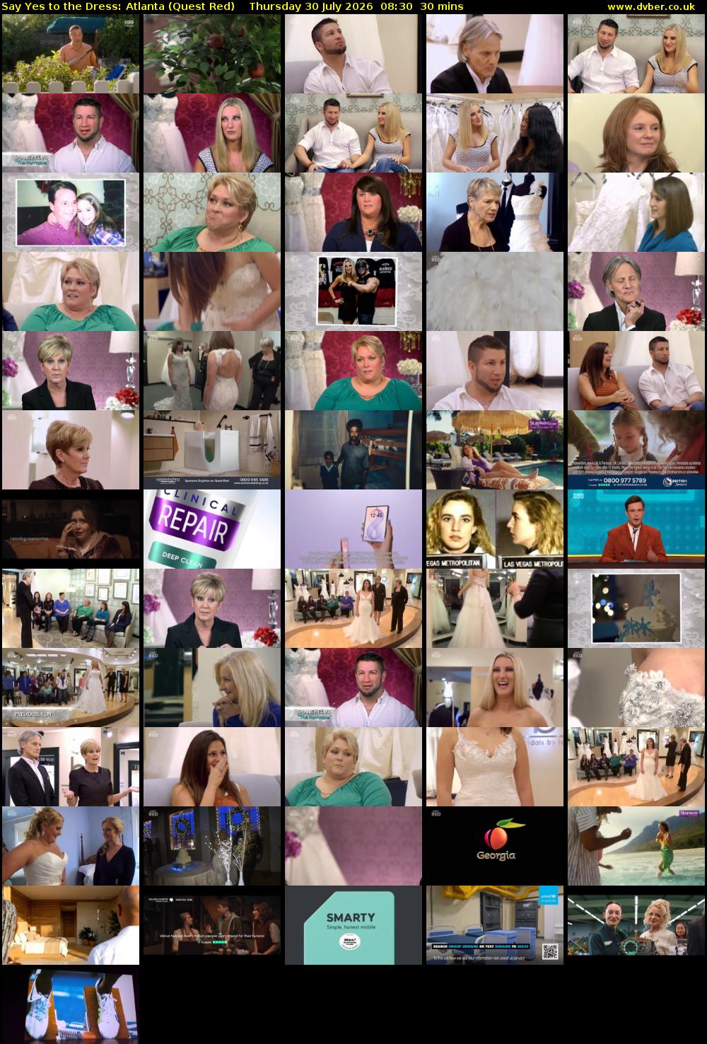 Say Yes to the Dress: Atlanta (Quest Red) Thursday 30 July 2026 08:30 - 09:00