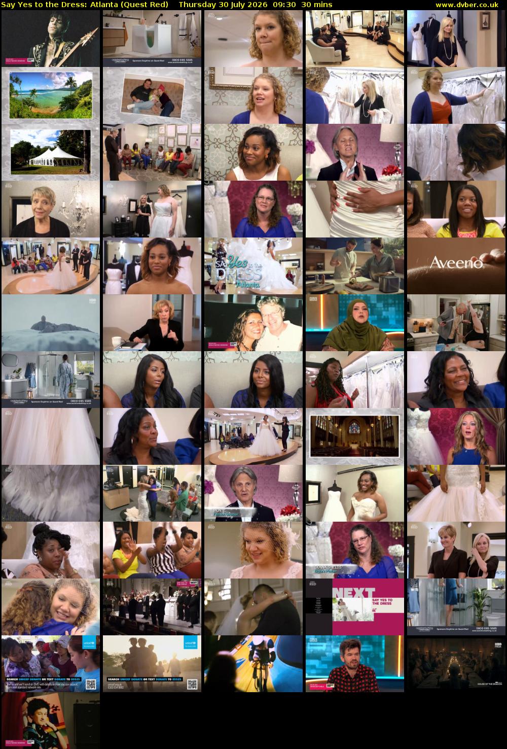 Say Yes to the Dress: Atlanta (Quest Red) Thursday 30 July 2026 09:30 - 10:00