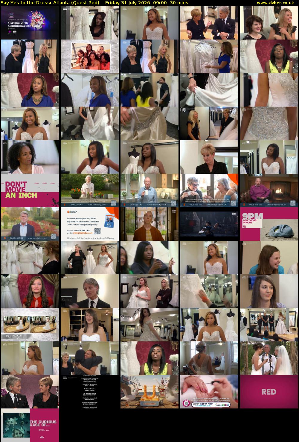 Say Yes to the Dress: Atlanta (Quest Red) Friday 31 July 2026 09:00 - 09:30