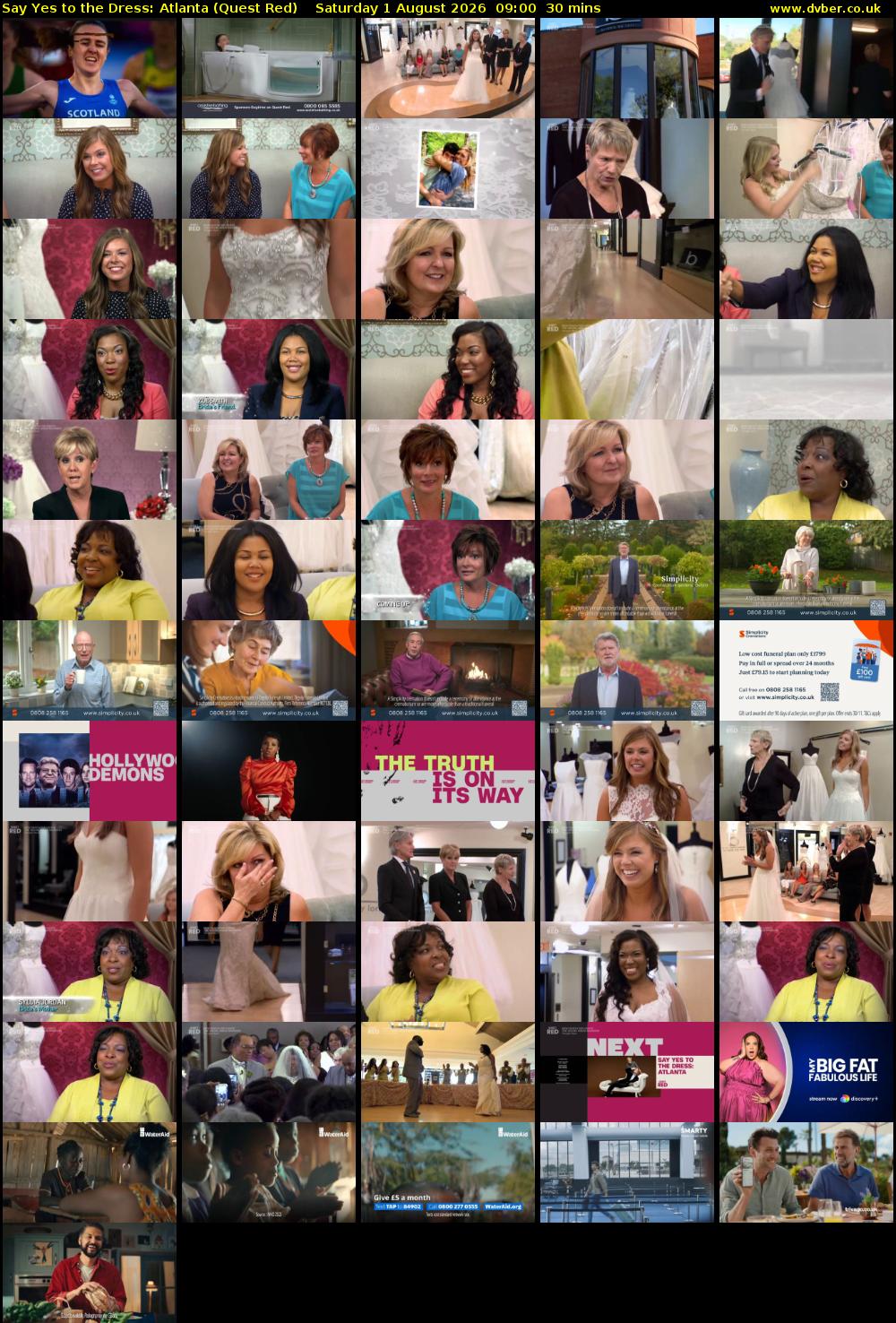 Say Yes to the Dress: Atlanta (Quest Red) Saturday 1 August 2026 09:00 - 09:30