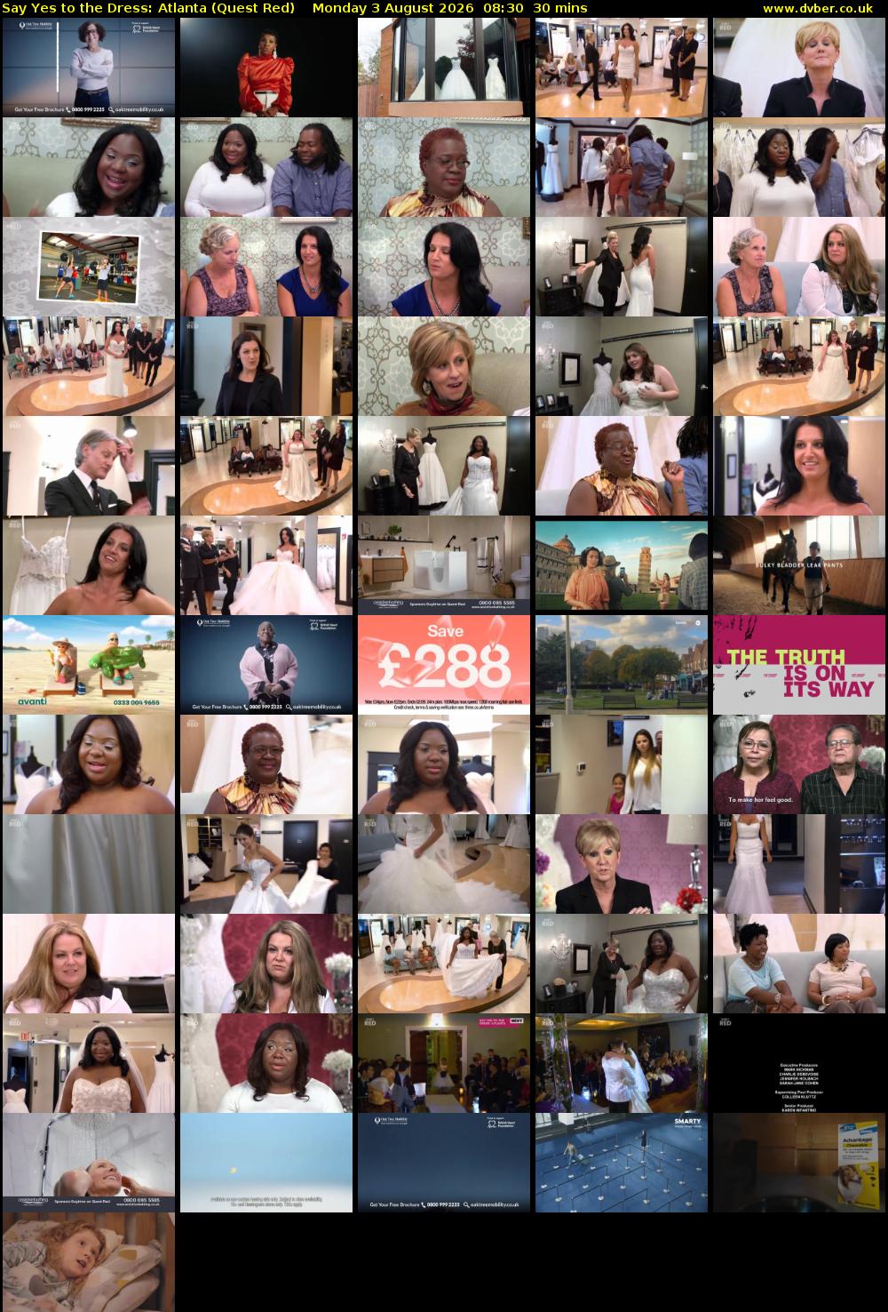 Say Yes to the Dress: Atlanta (Quest Red) Monday 3 August 2026 08:30 - 09:00