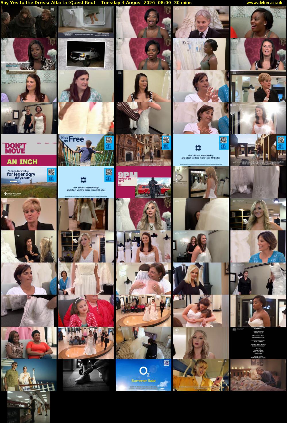 Say Yes to the Dress: Atlanta (Quest Red) Tuesday 4 August 2026 08:00 - 08:30