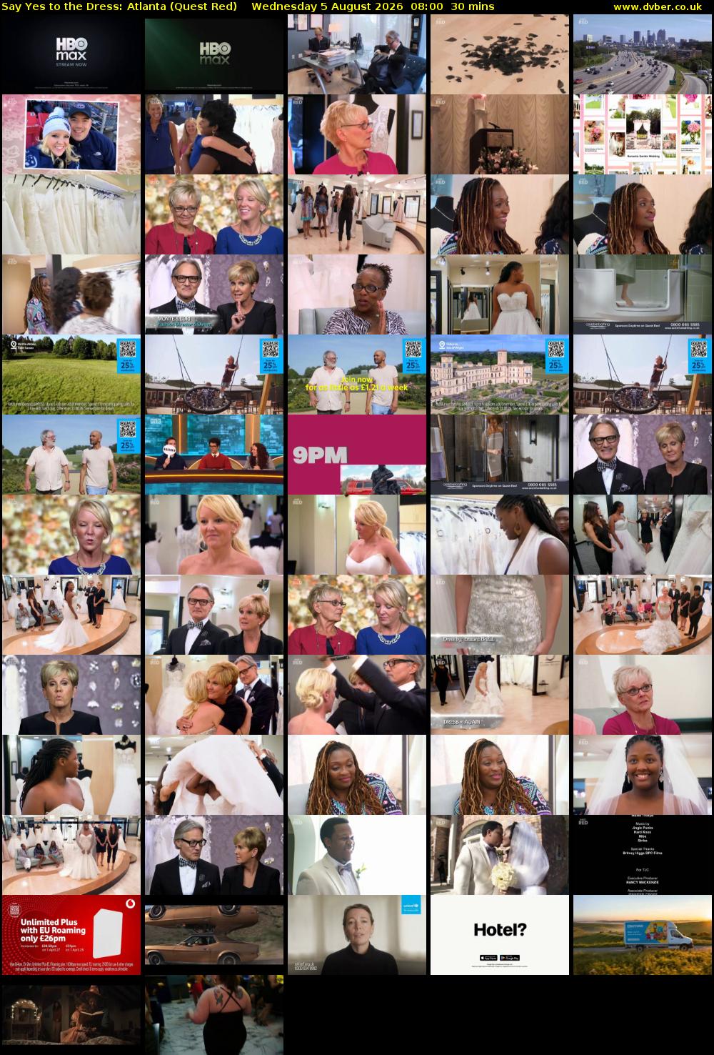 Say Yes to the Dress: Atlanta (Quest Red) Wednesday 5 August 2026 08:00 - 08:30