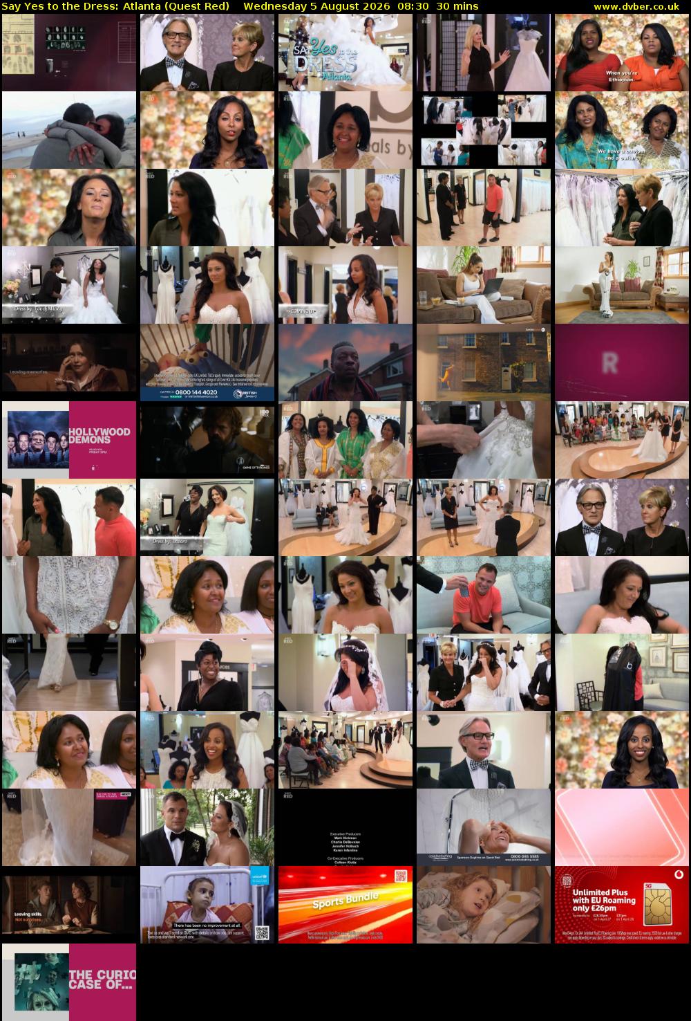 Say Yes to the Dress: Atlanta (Quest Red) Wednesday 5 August 2026 08:30 - 09:00