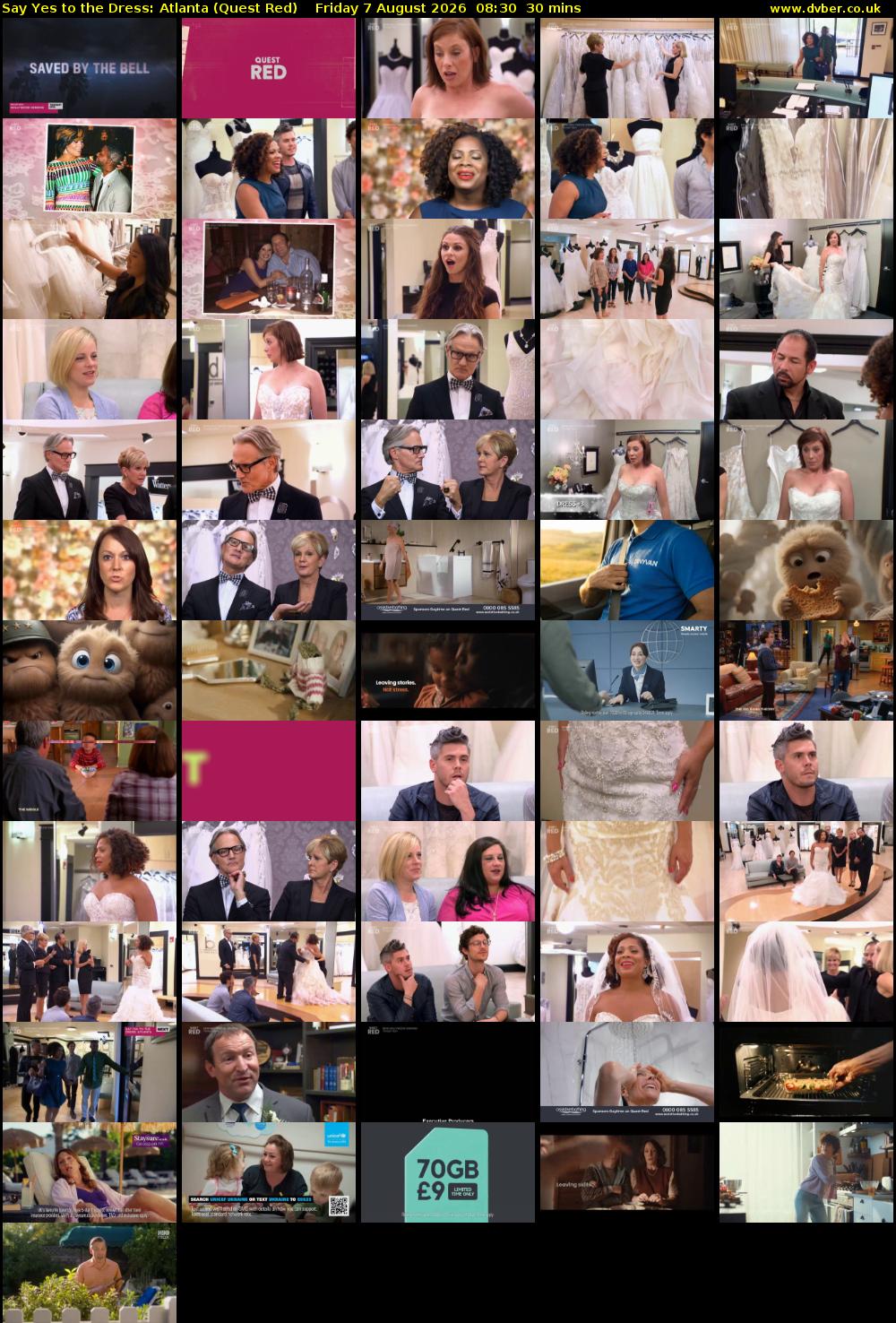 Say Yes to the Dress: Atlanta (Quest Red) Friday 7 August 2026 08:30 - 09:00