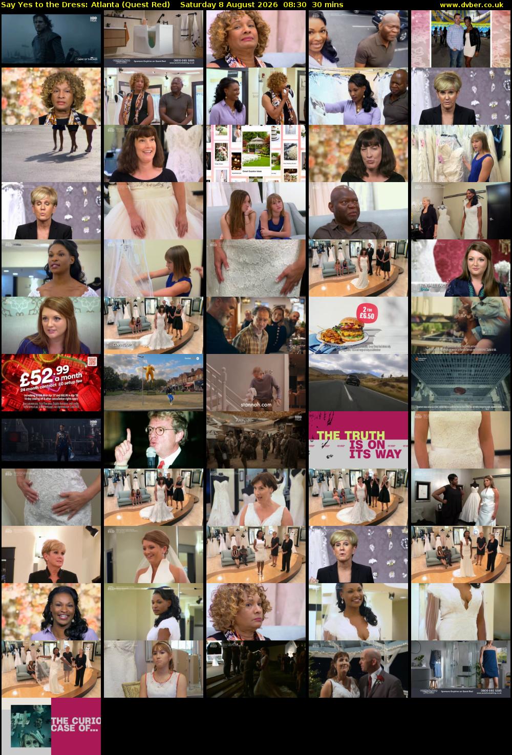 Say Yes to the Dress: Atlanta (Quest Red) Saturday 8 August 2026 08:30 - 09:00
