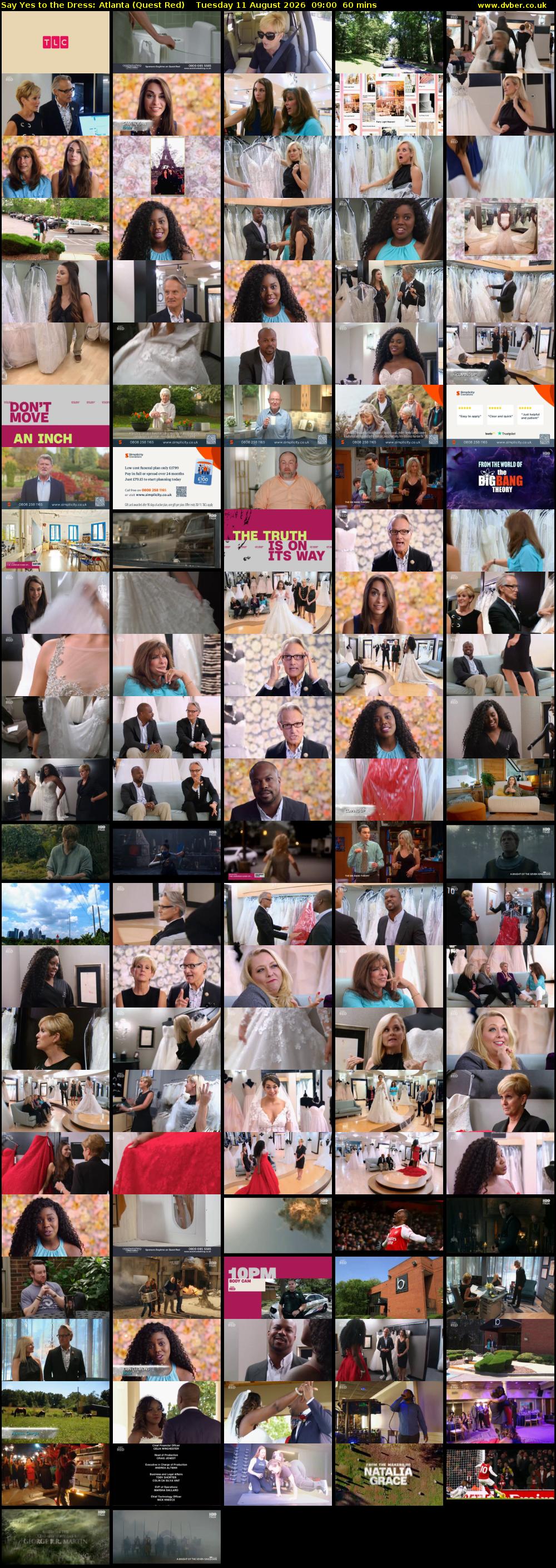 Say Yes to the Dress: Atlanta (Quest Red) Tuesday 11 August 2026 09:00 - 10:00