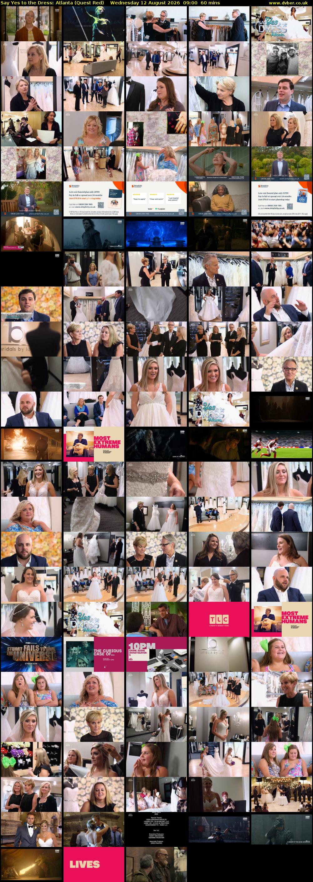 Say Yes to the Dress: Atlanta (Quest Red) Wednesday 12 August 2026 09:00 - 10:00
