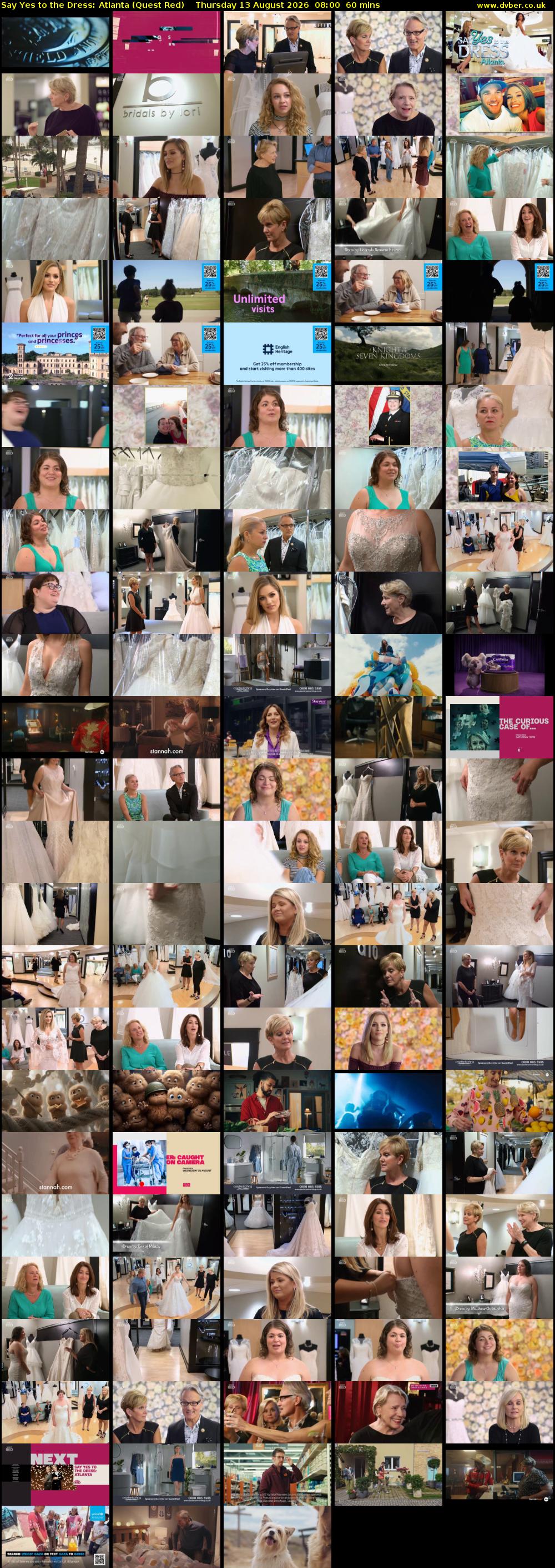 Say Yes to the Dress: Atlanta (Quest Red) Thursday 13 August 2026 08:00 - 09:00