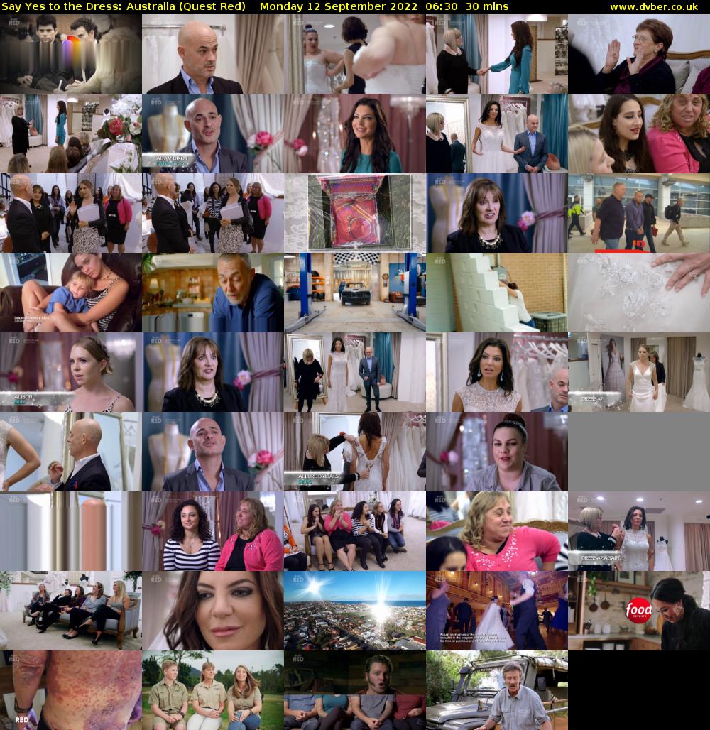 Say Yes to the Dress: Australia (Quest Red) Monday 12 September 2022 06:30 - 07:00
