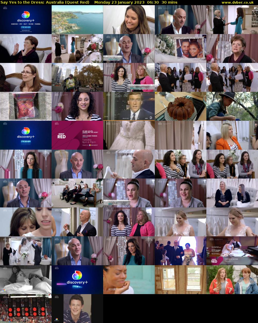 Say Yes to the Dress: Australia (Quest Red) Monday 23 January 2023 06:30 - 07:00