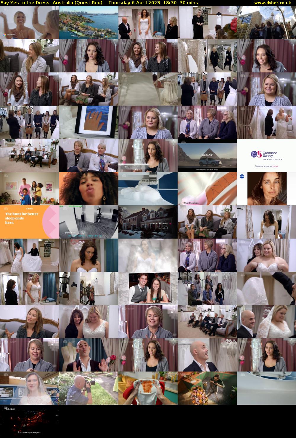 Say Yes to the Dress: Australia (Quest Red) Thursday 6 April 2023 18:30 - 19:00
