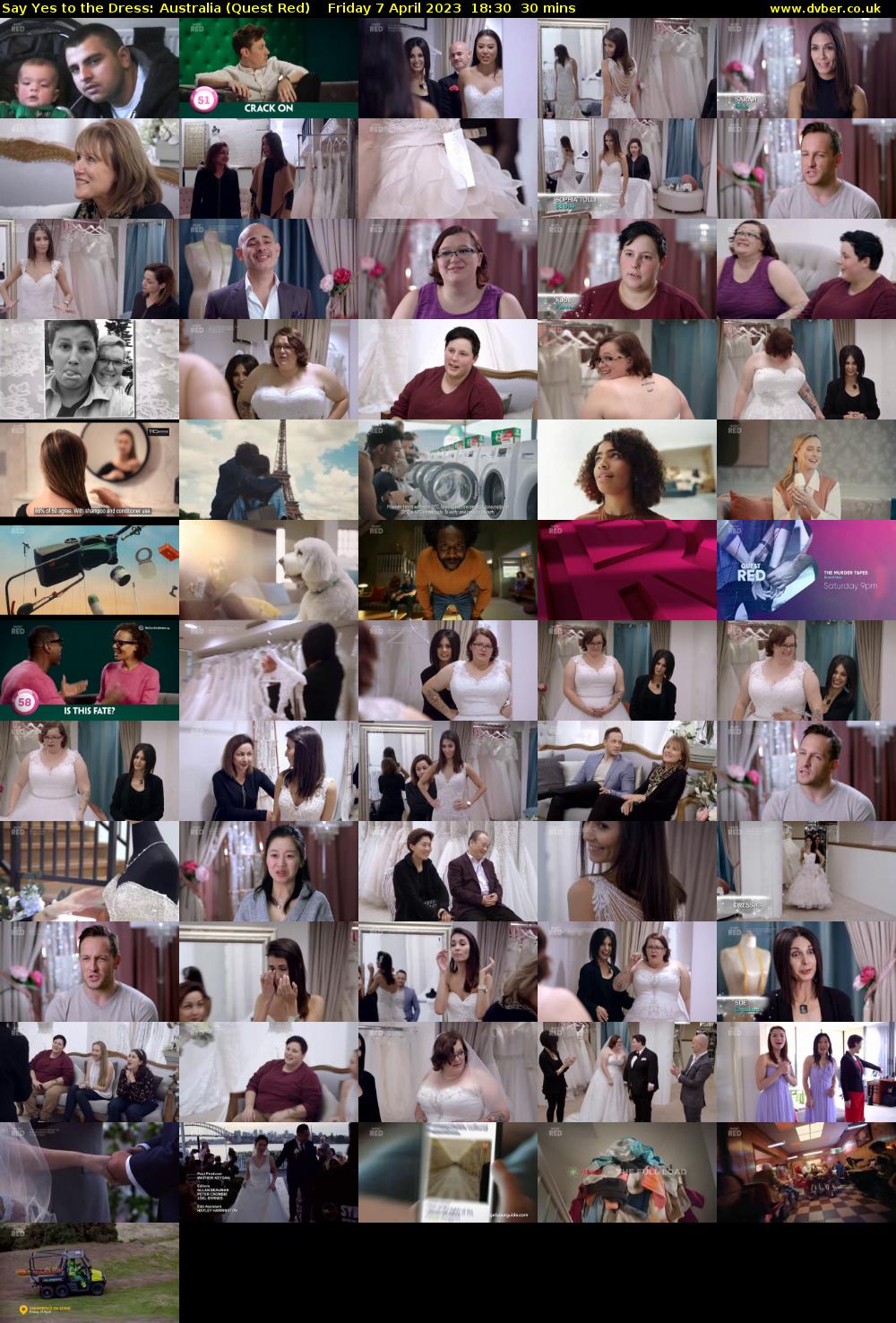 Say Yes to the Dress: Australia (Quest Red) Friday 7 April 2023 18:30 - 19:00