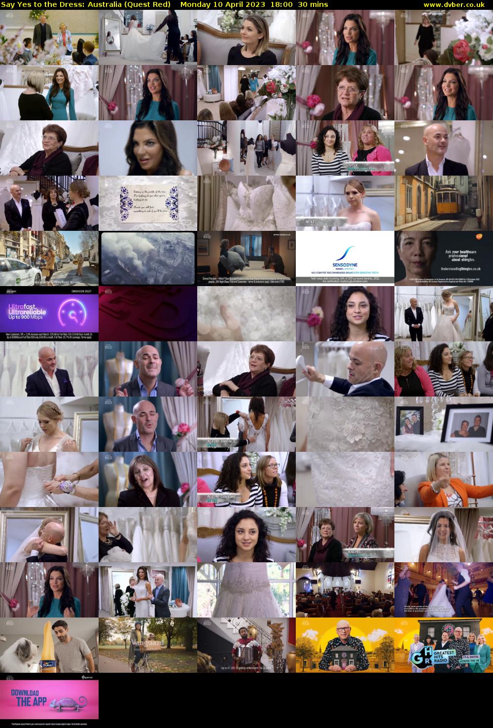 Say Yes to the Dress: Australia (Quest Red) Monday 10 April 2023 18:00 - 18:30