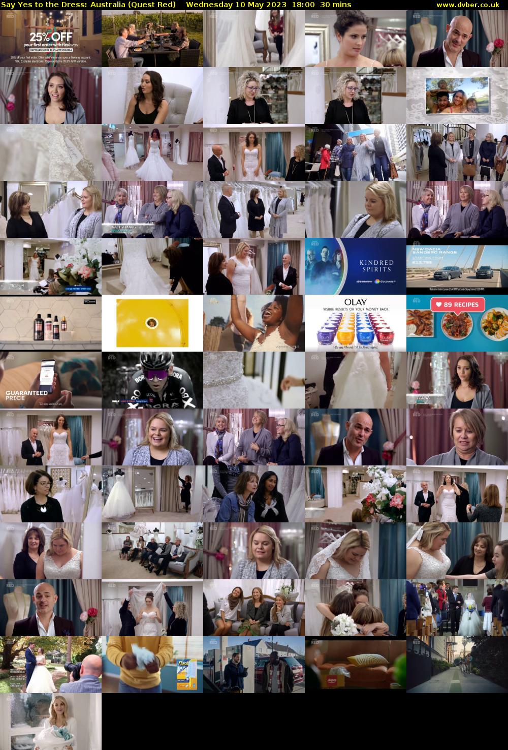 Say Yes to the Dress: Australia (Quest Red) Wednesday 10 May 2023 18:00 - 18:30