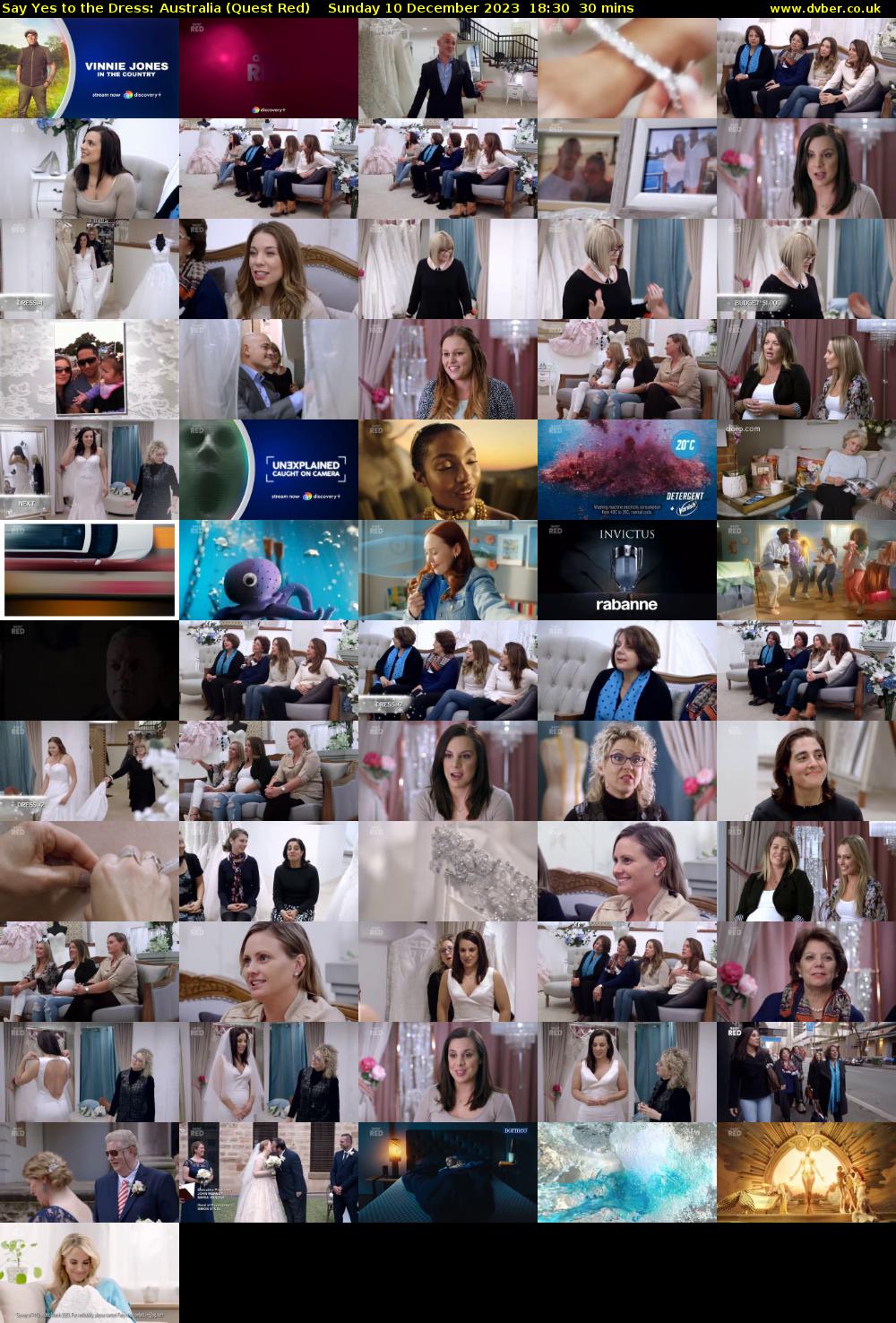 Say Yes to the Dress: Australia (Quest Red) Sunday 10 December 2023 18:30 - 19:00