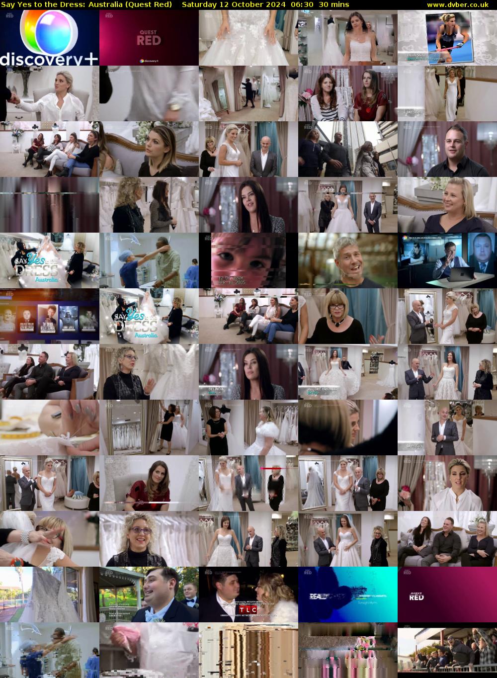 Say Yes to the Dress: Australia (Quest Red) Saturday 12 October 2024 06:30 - 07:00