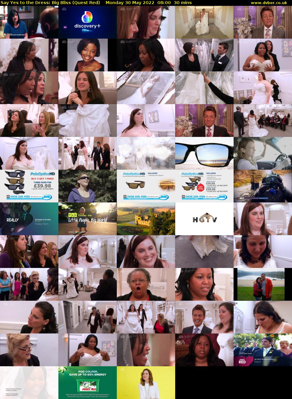 Say Yes to the Dress: Big Bliss (Quest Red) Monday 30 May 2022 08:00 - 08:30