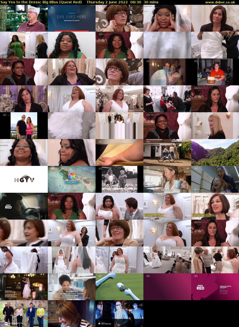 Say Yes to the Dress: Big Bliss (Quest Red) Thursday 2 June 2022 08:30 - 09:00