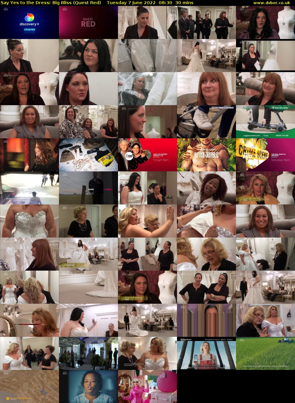 Say Yes to the Dress: Big Bliss (Quest Red) Tuesday 7 June 2022 08:30 - 09:00