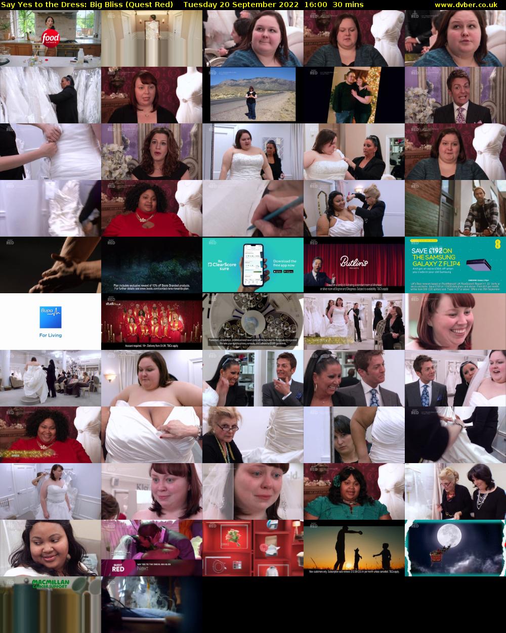 Say Yes to the Dress: Big Bliss (Quest Red) Tuesday 20 September 2022 16:00 - 16:30