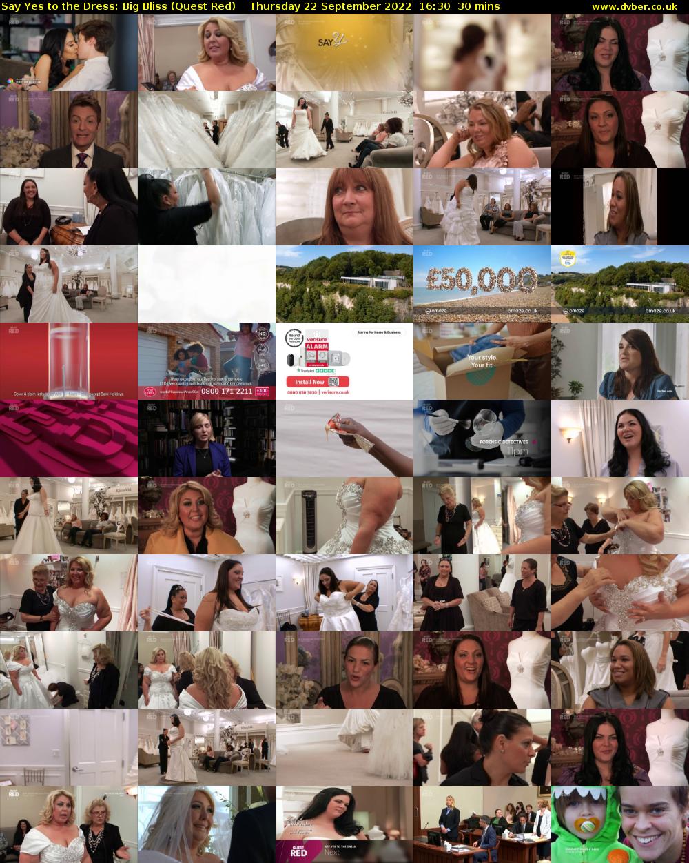 Say Yes to the Dress: Big Bliss (Quest Red) Thursday 22 September 2022 16:30 - 17:00