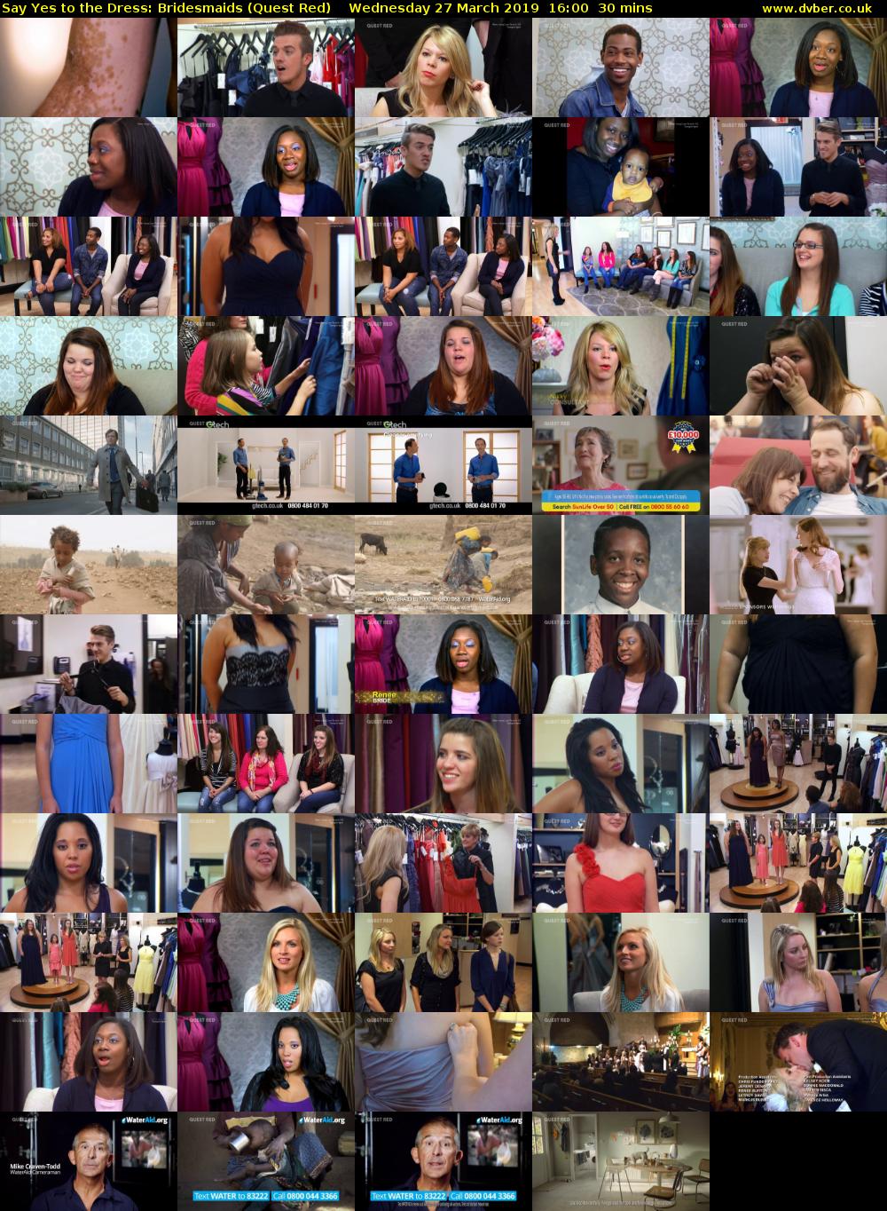 Say Yes to the Dress: Bridesmaids (Quest Red) Wednesday 27 March 2019 16:00 - 16:30