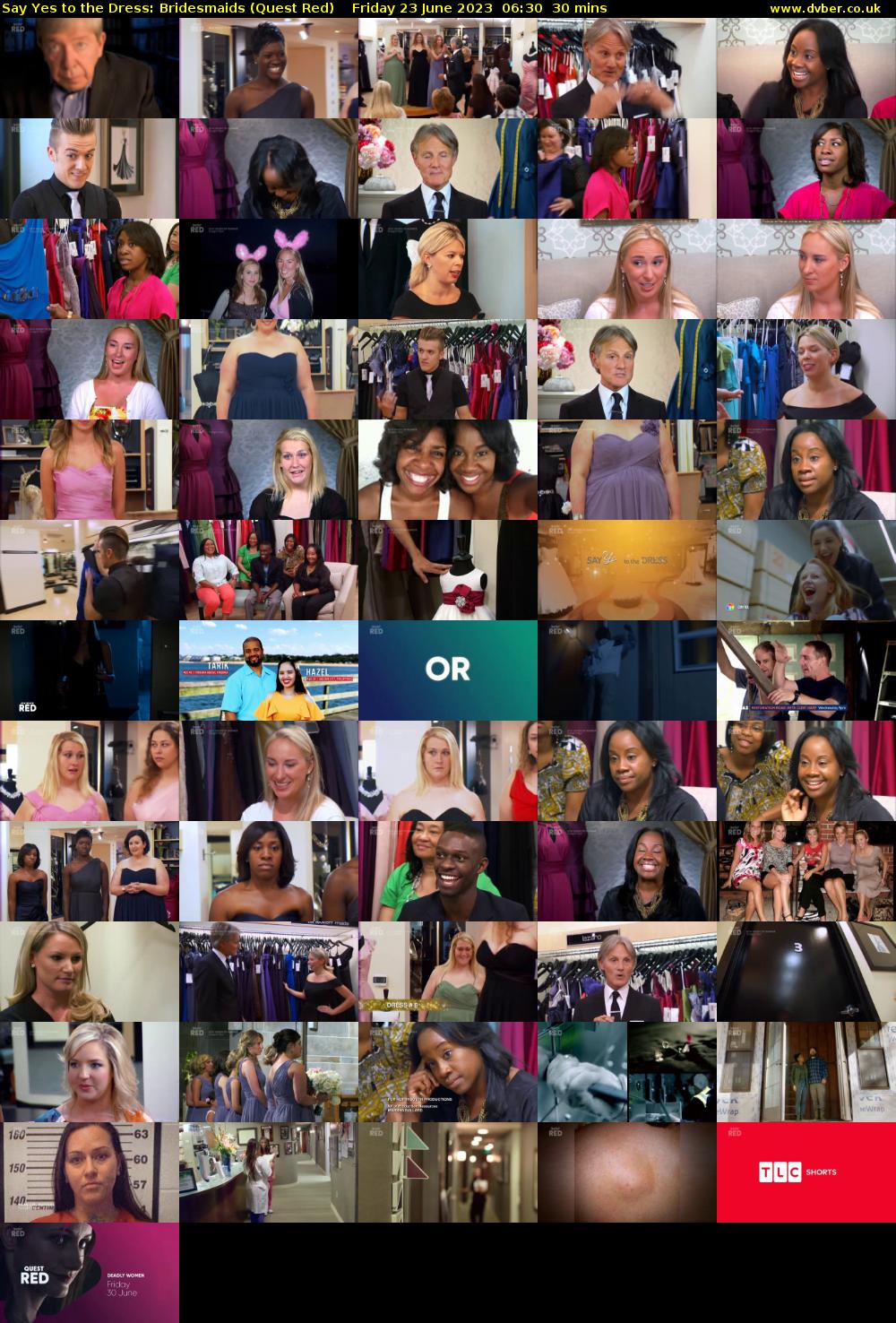 Say Yes to the Dress: Bridesmaids (Quest Red) Friday 23 June 2023 06:30 - 07:00