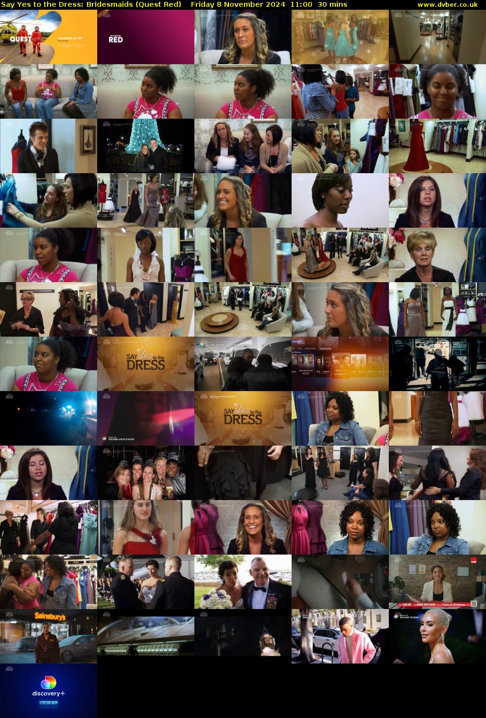 Say Yes to the Dress: Bridesmaids (Quest Red) Friday 8 November 2024 11:00 - 11:30