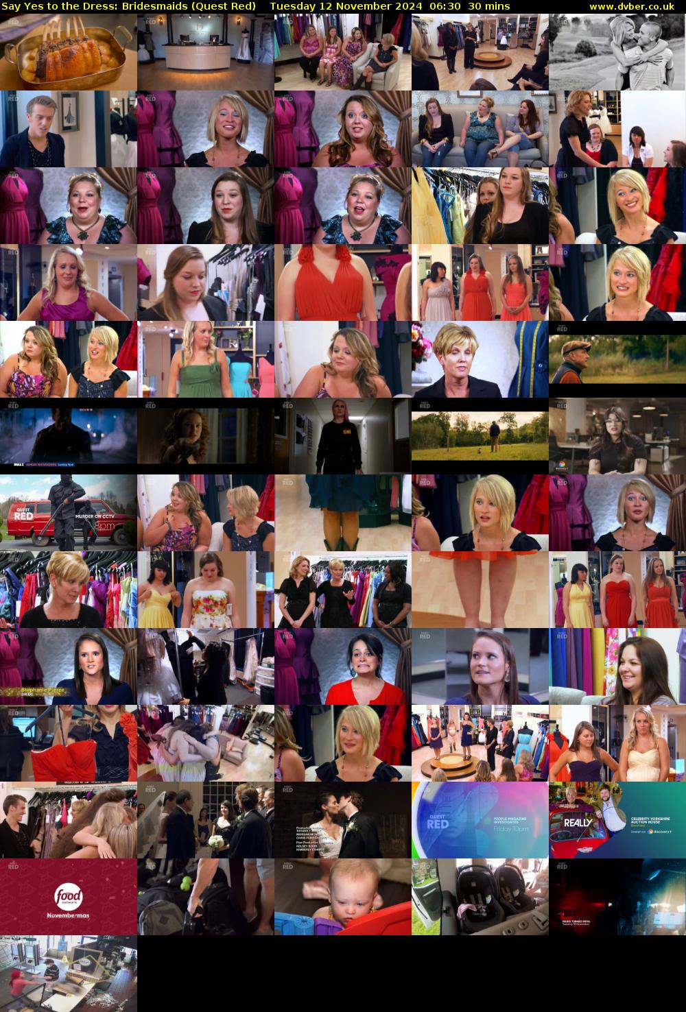 Say Yes to the Dress: Bridesmaids (Quest Red) Tuesday 12 November 2024 06:30 - 07:00