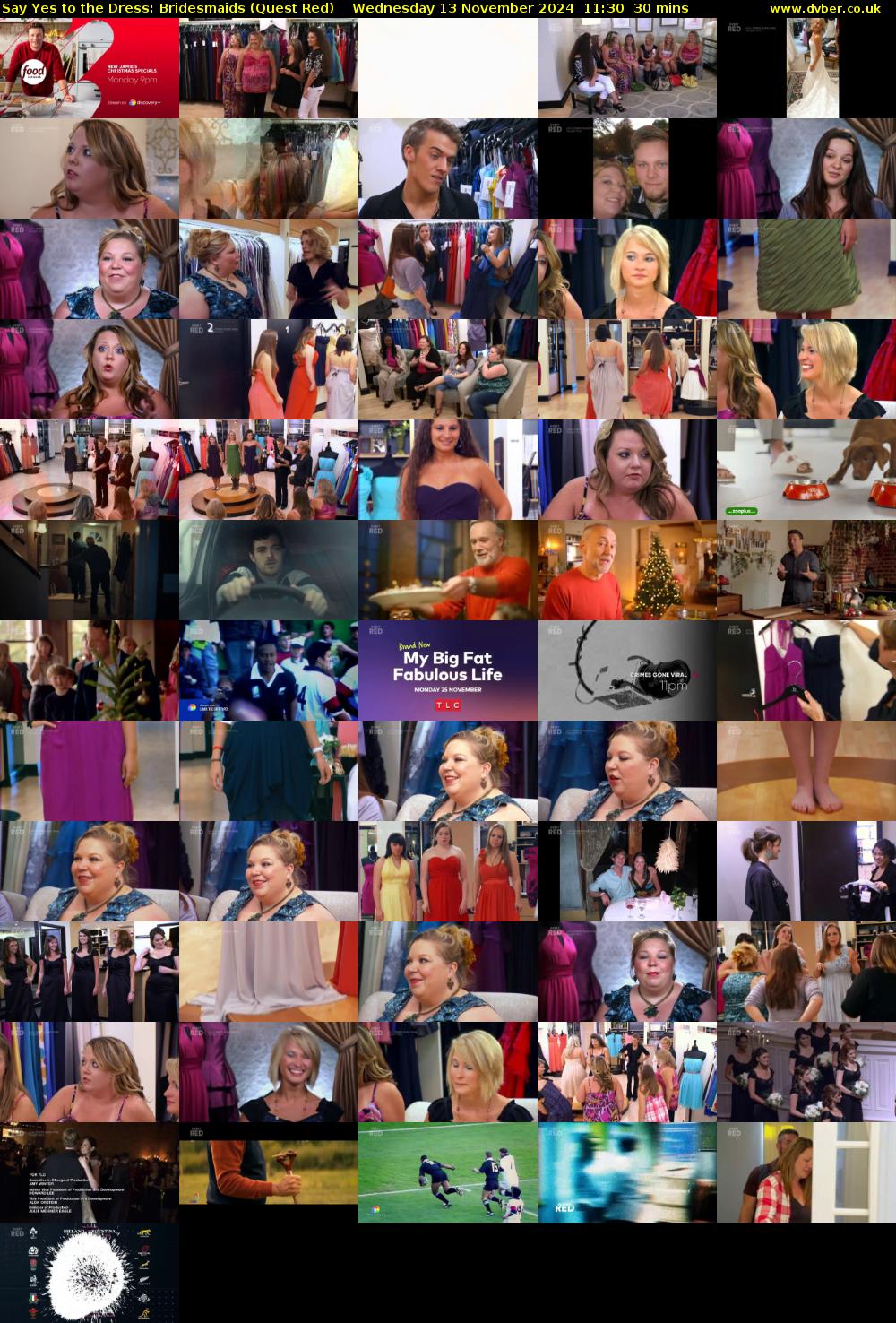 Say Yes to the Dress: Bridesmaids (Quest Red) Wednesday 13 November 2024 11:30 - 12:00