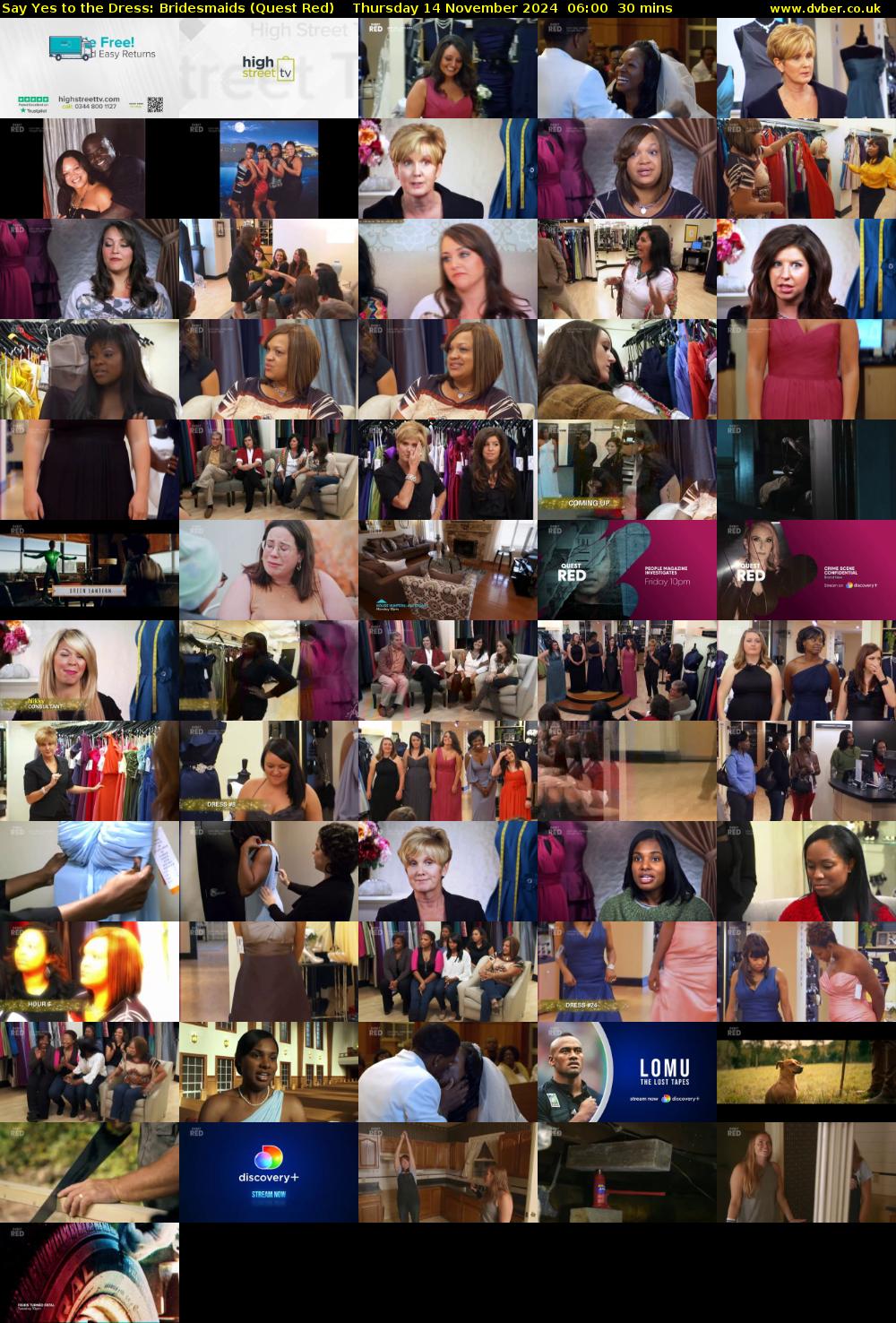 Say Yes to the Dress: Bridesmaids (Quest Red) Thursday 14 November 2024 06:00 - 06:30