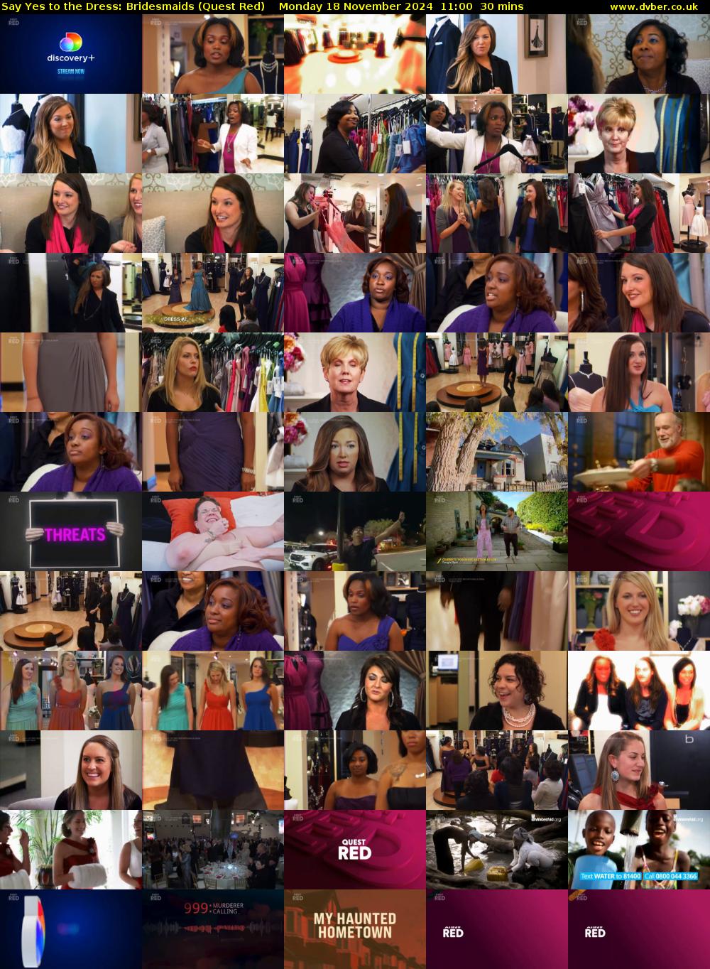 Say Yes to the Dress: Bridesmaids (Quest Red) Monday 18 November 2024 11:00 - 11:30