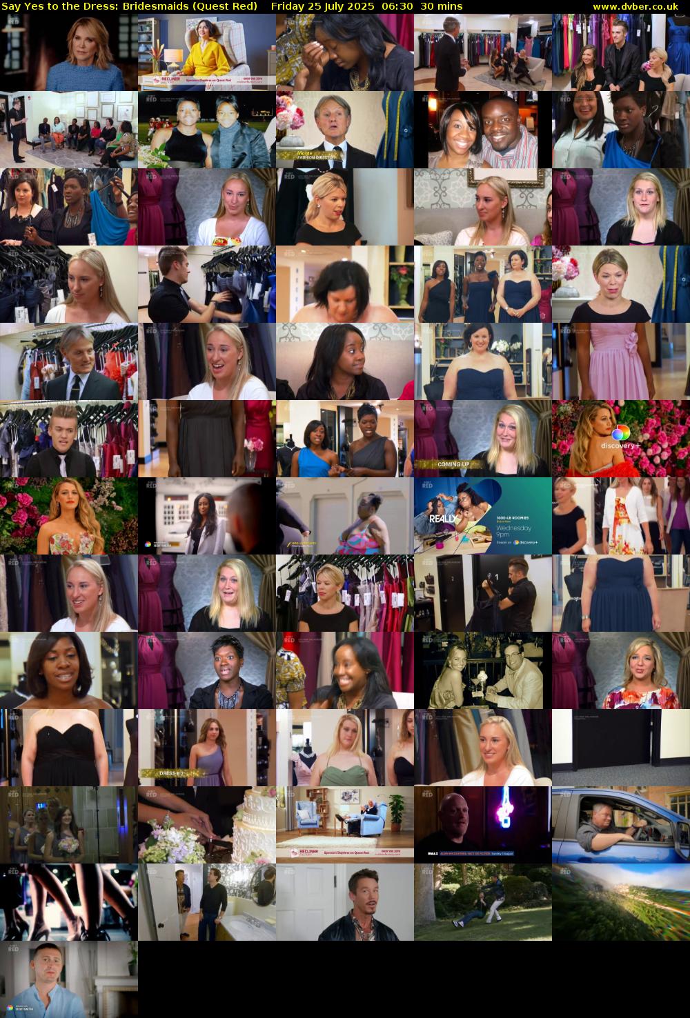 Say Yes to the Dress: Bridesmaids (Quest Red) Friday 25 July 2025 06:30 - 07:00