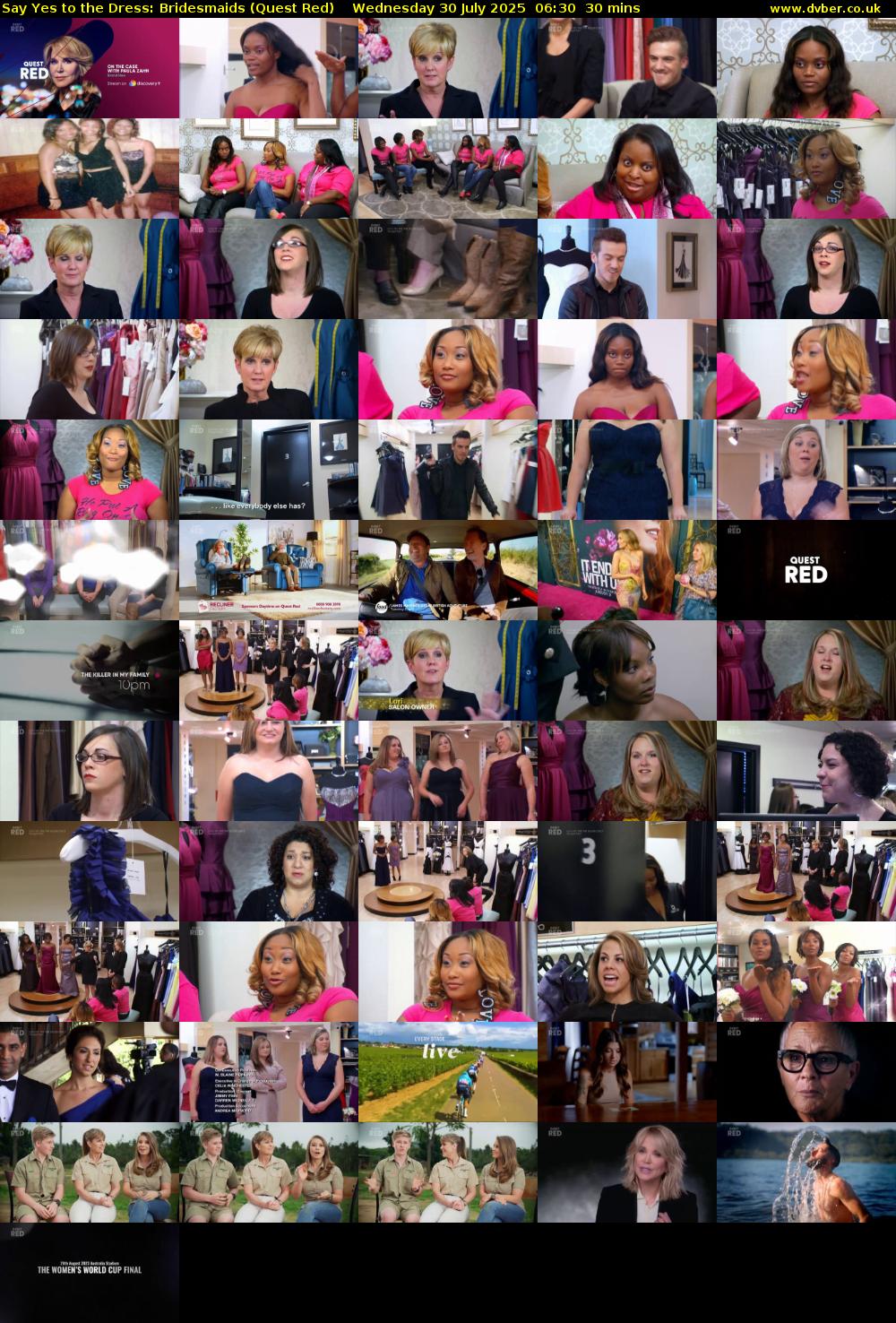 Say Yes to the Dress: Bridesmaids (Quest Red) Wednesday 30 July 2025 06:30 - 07:00
