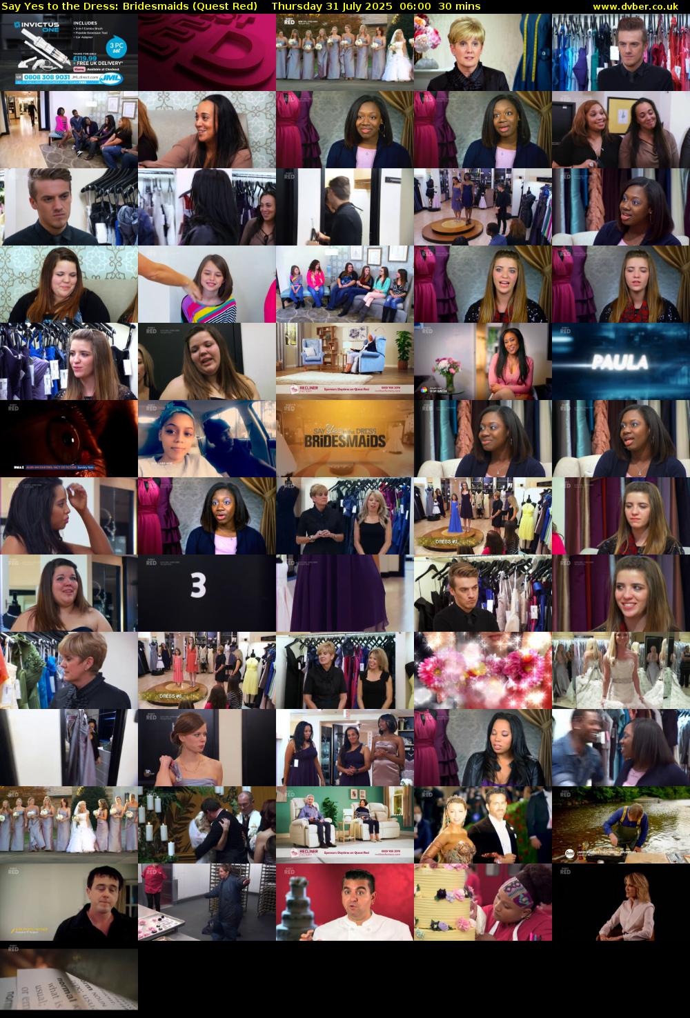 Say Yes to the Dress: Bridesmaids (Quest Red) Thursday 31 July 2025 06:00 - 06:30