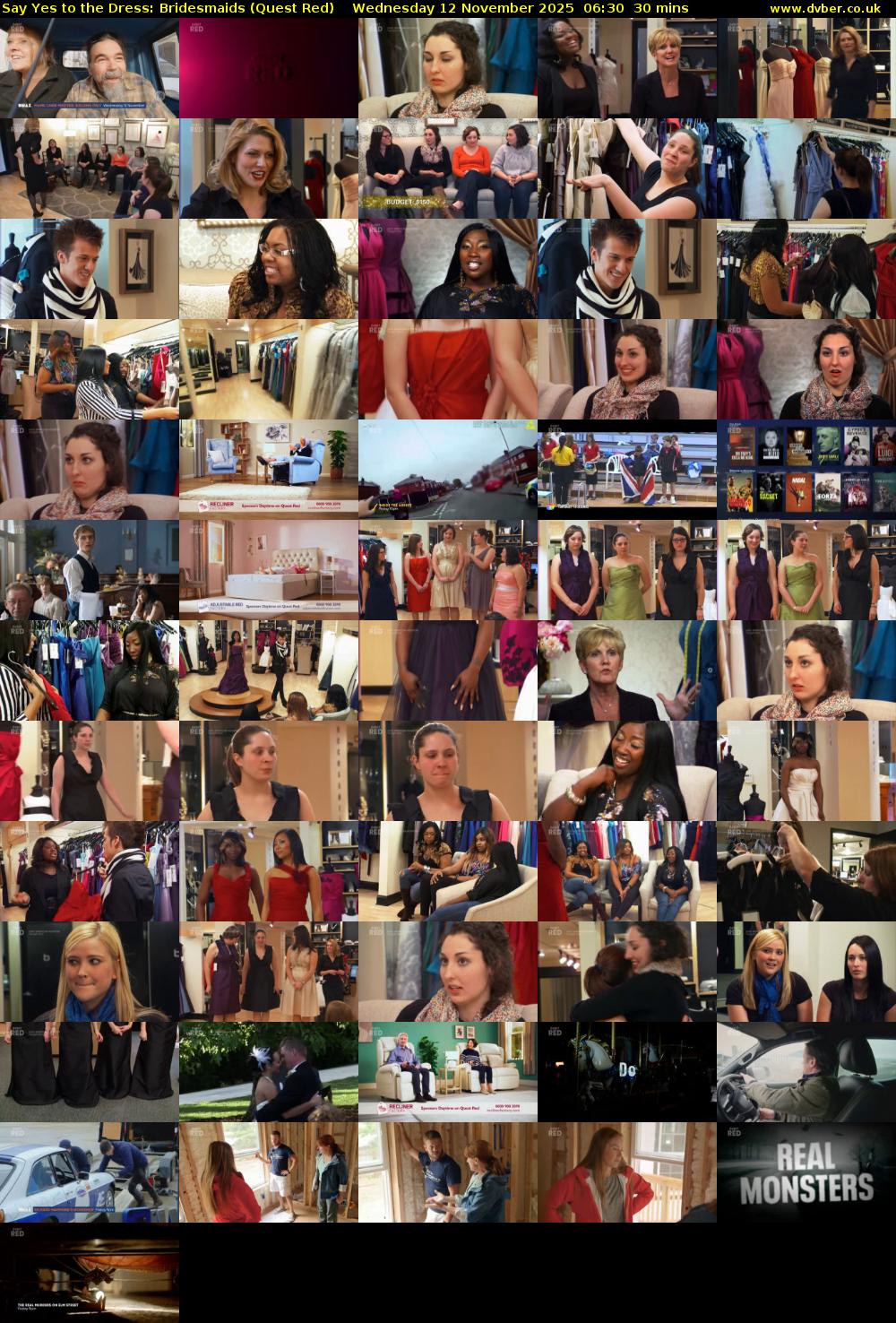 Say Yes to the Dress: Bridesmaids (Quest Red) Wednesday 12 November 2025 06:30 - 07:00