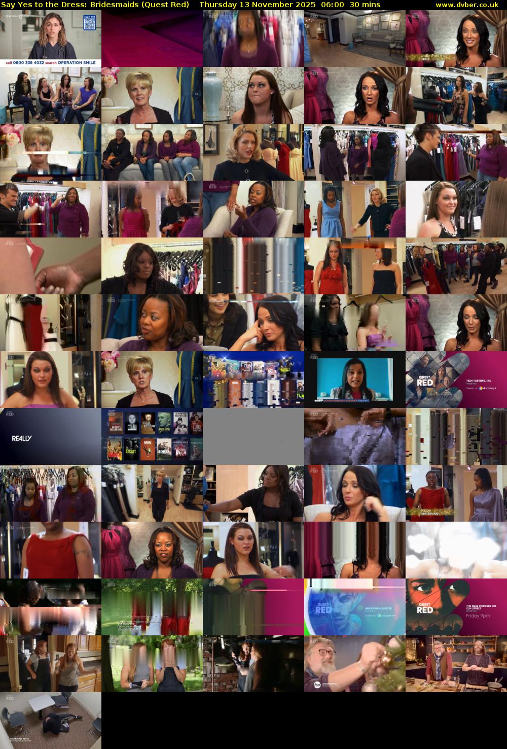 Say Yes to the Dress: Bridesmaids (Quest Red) Thursday 13 November 2025 06:00 - 06:30