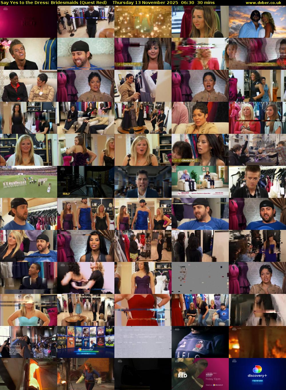 Say Yes to the Dress: Bridesmaids (Quest Red) Thursday 13 November 2025 06:30 - 07:00