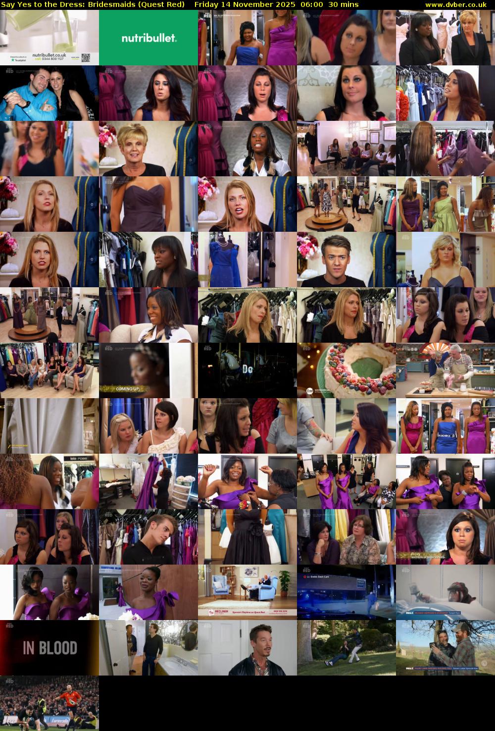 Say Yes to the Dress: Bridesmaids (Quest Red) Friday 14 November 2025 06:00 - 06:30