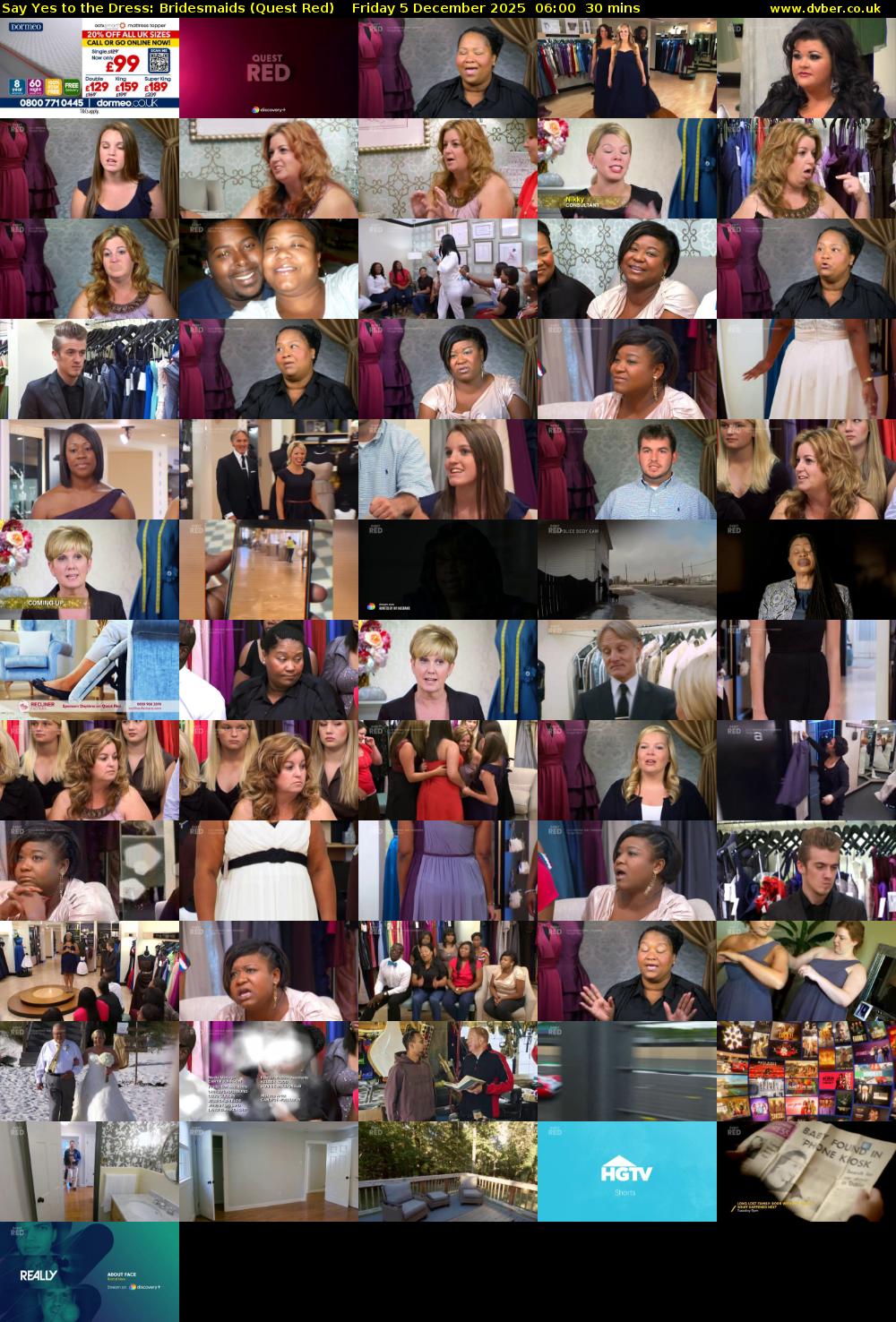 Say Yes to the Dress: Bridesmaids (Quest Red) Friday 5 December 2025 06:00 - 06:30