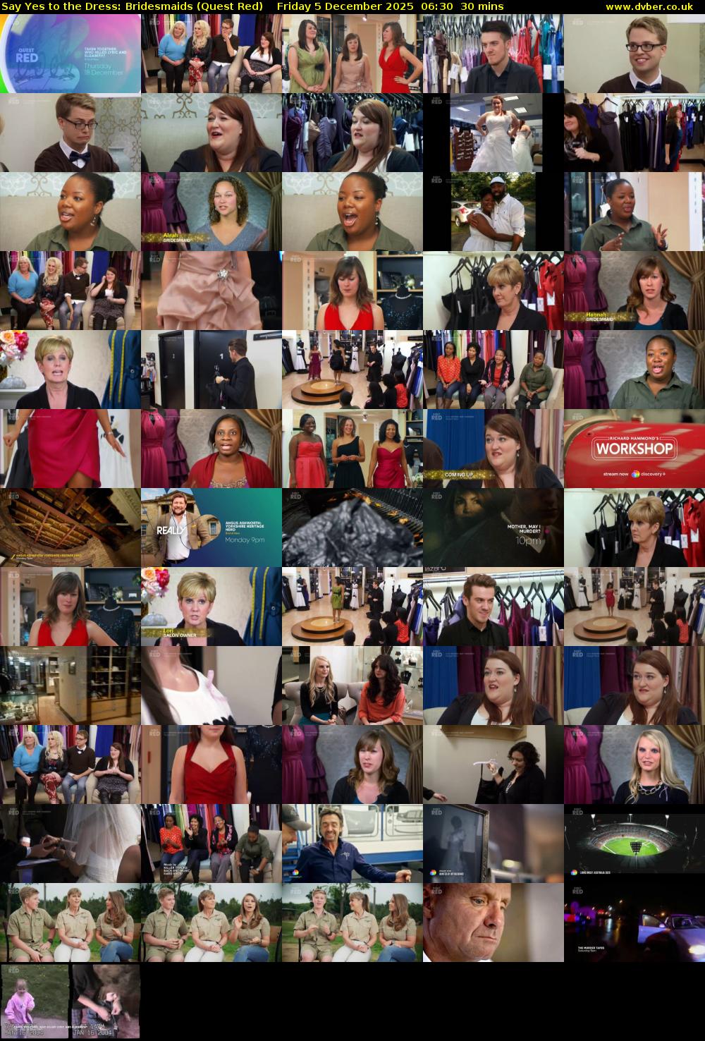 Say Yes to the Dress: Bridesmaids (Quest Red) Friday 5 December 2025 06:30 - 07:00