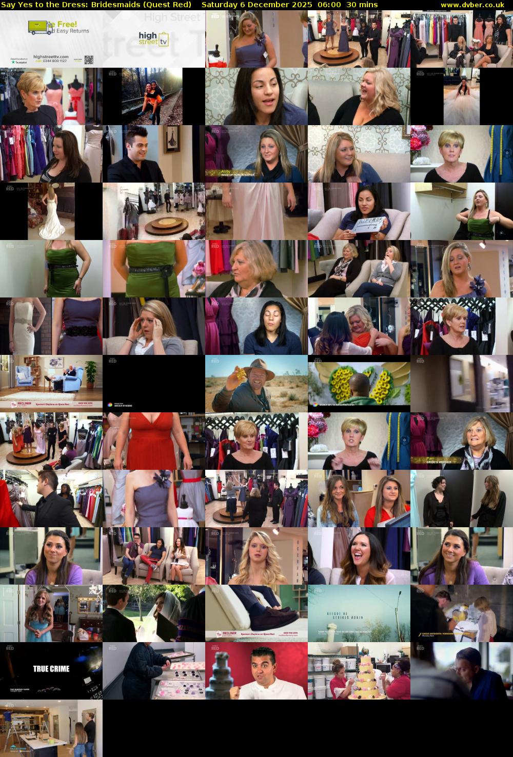 Say Yes to the Dress: Bridesmaids (Quest Red) Saturday 6 December 2025 06:00 - 06:30