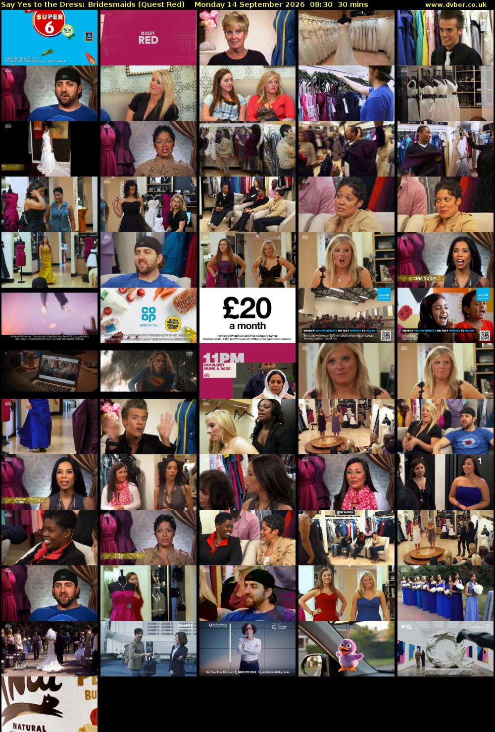 Say Yes to the Dress: Bridesmaids (Quest Red) Monday 14 September 2026 08:30 - 09:00